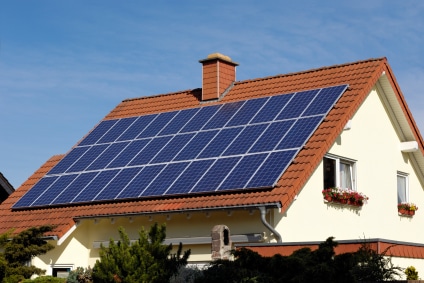 solar panels on house